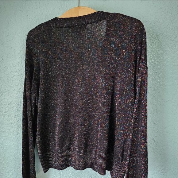 Joseph A multicolored metallic parade luxecore button front cardigan - Picture 7 of 13